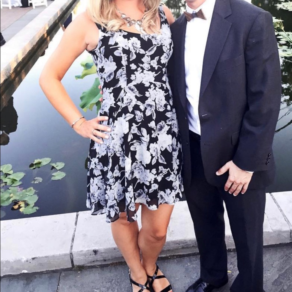 black floral dress